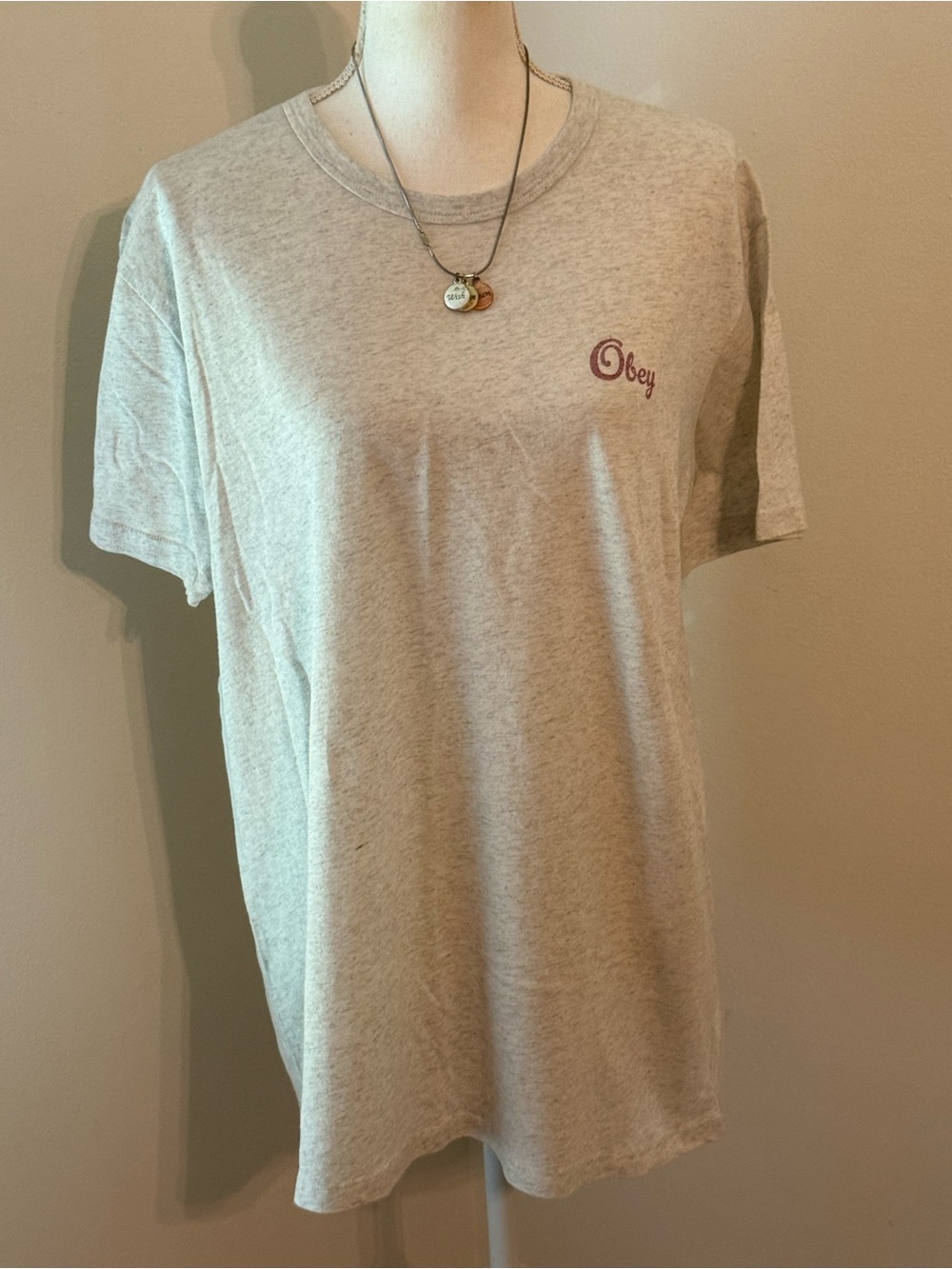 Obey Short Sleeve Crew Tee - Grey